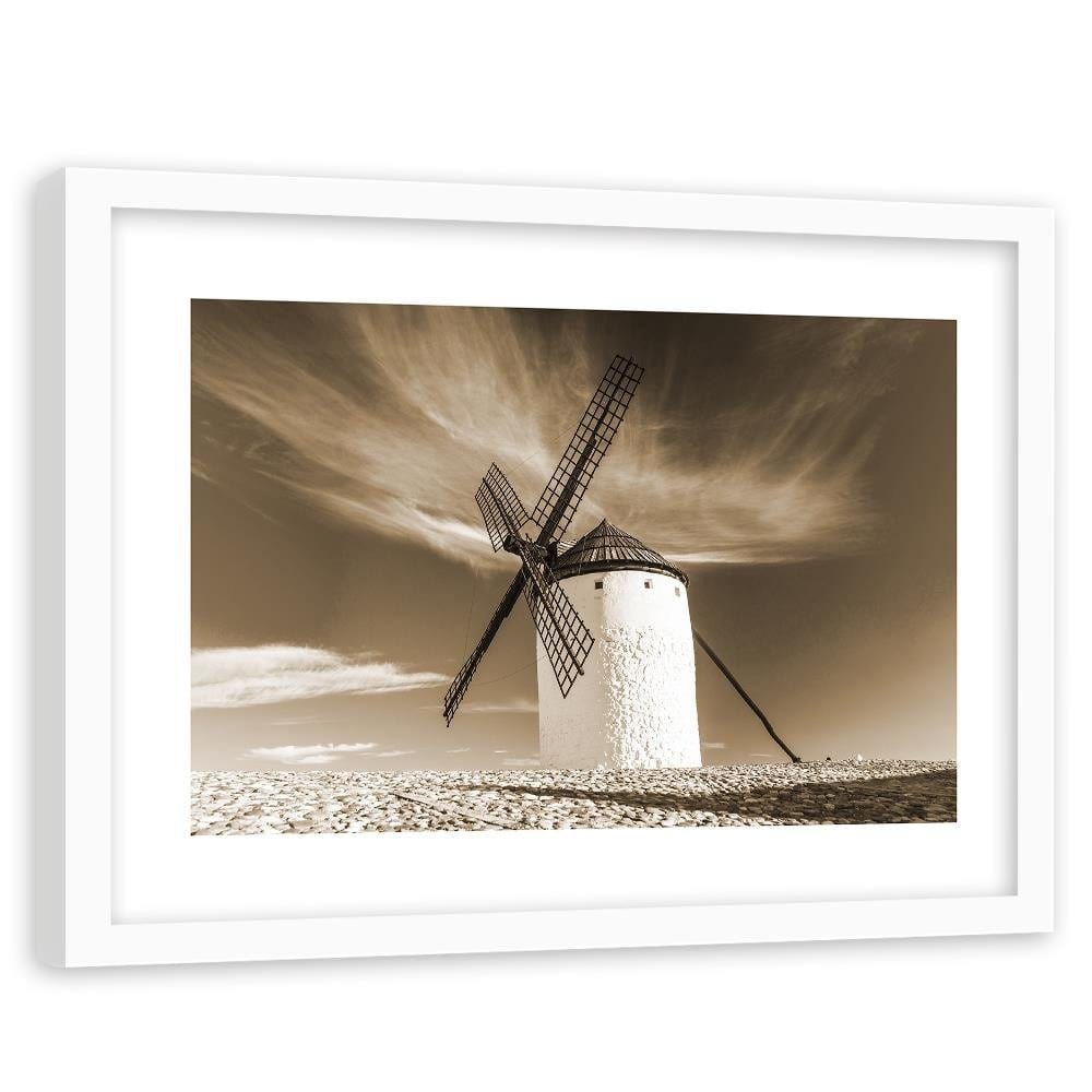 Glezna baltā rāmī - Windmill 1 Home Trends DECO