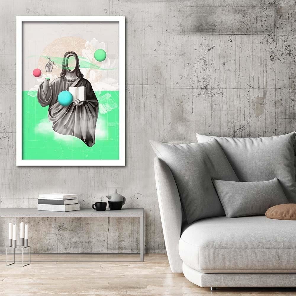 Glezna baltā rāmī - With No Face Home Trends DECO