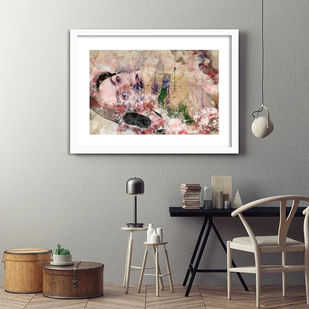 Glezna baltā rāmī - Woman And City Home Trends DECO