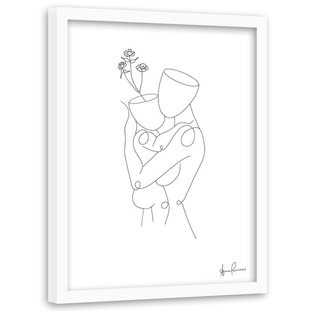 Glezna baltā rāmī - Woman And The Child Home Trends DECO