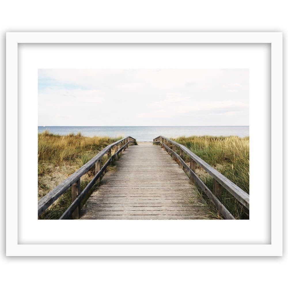 Glezna baltā rāmī - Wooden Way The Seas Home Trends DECO