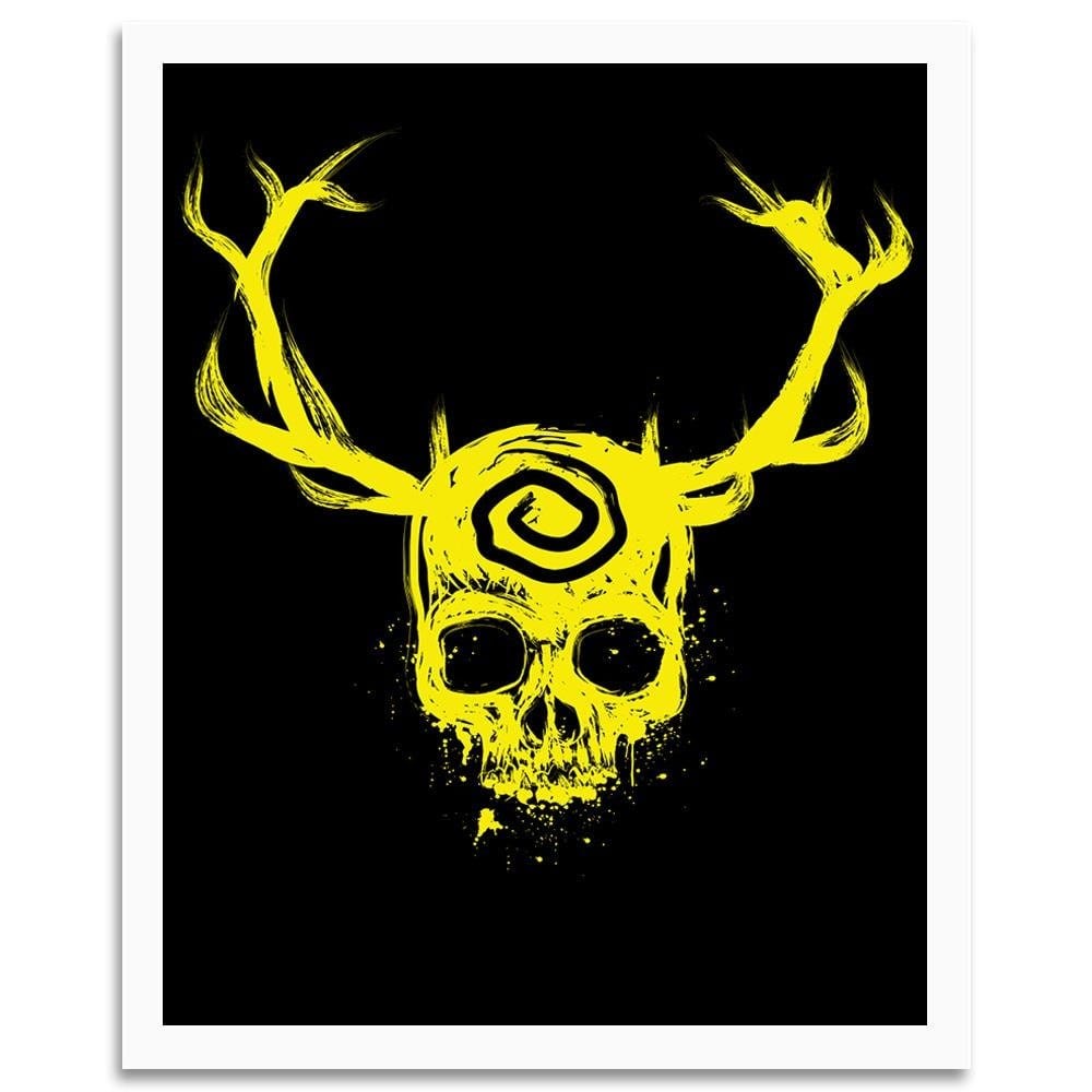Glezna baltā rāmī - Yellow King Yellow Home Trends DECO