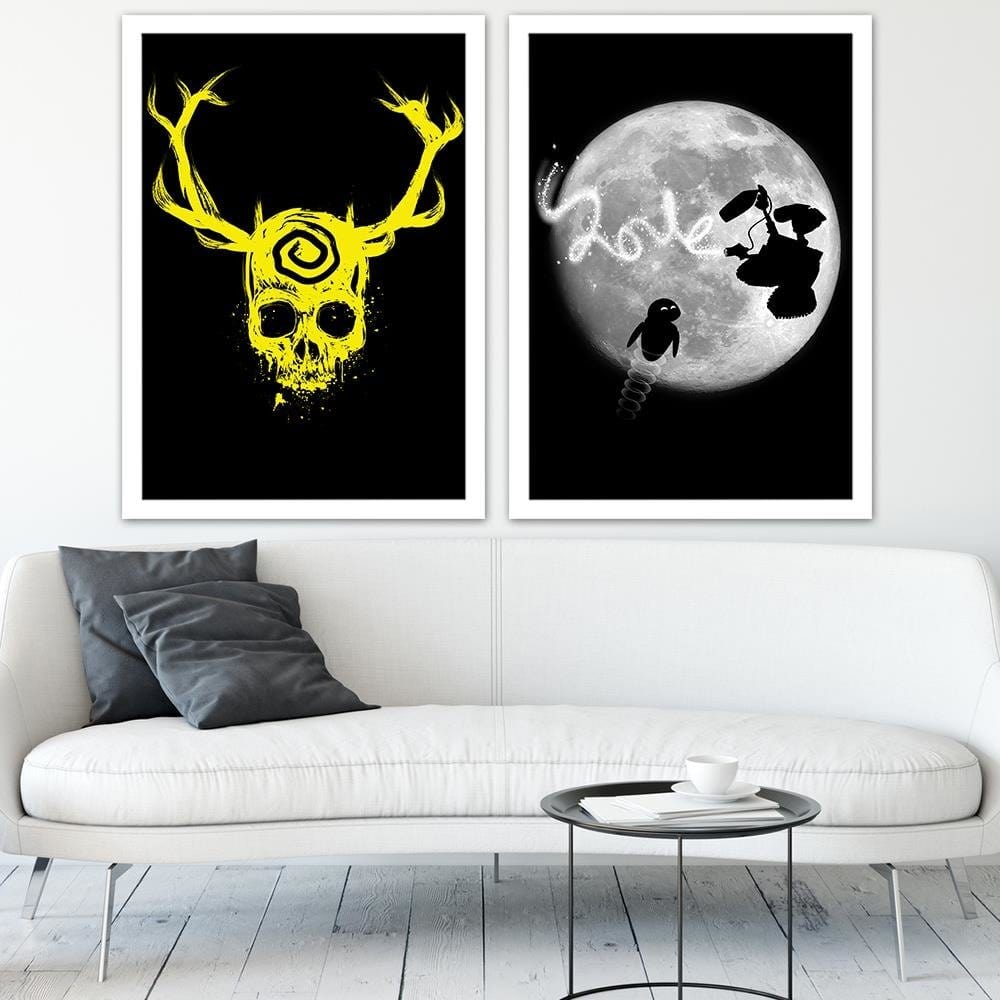 Glezna baltā rāmī - Yellow King Yellow Home Trends DECO