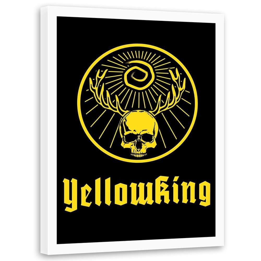 Glezna baltā rāmī - Yellow King Yellow Home Trends DECO