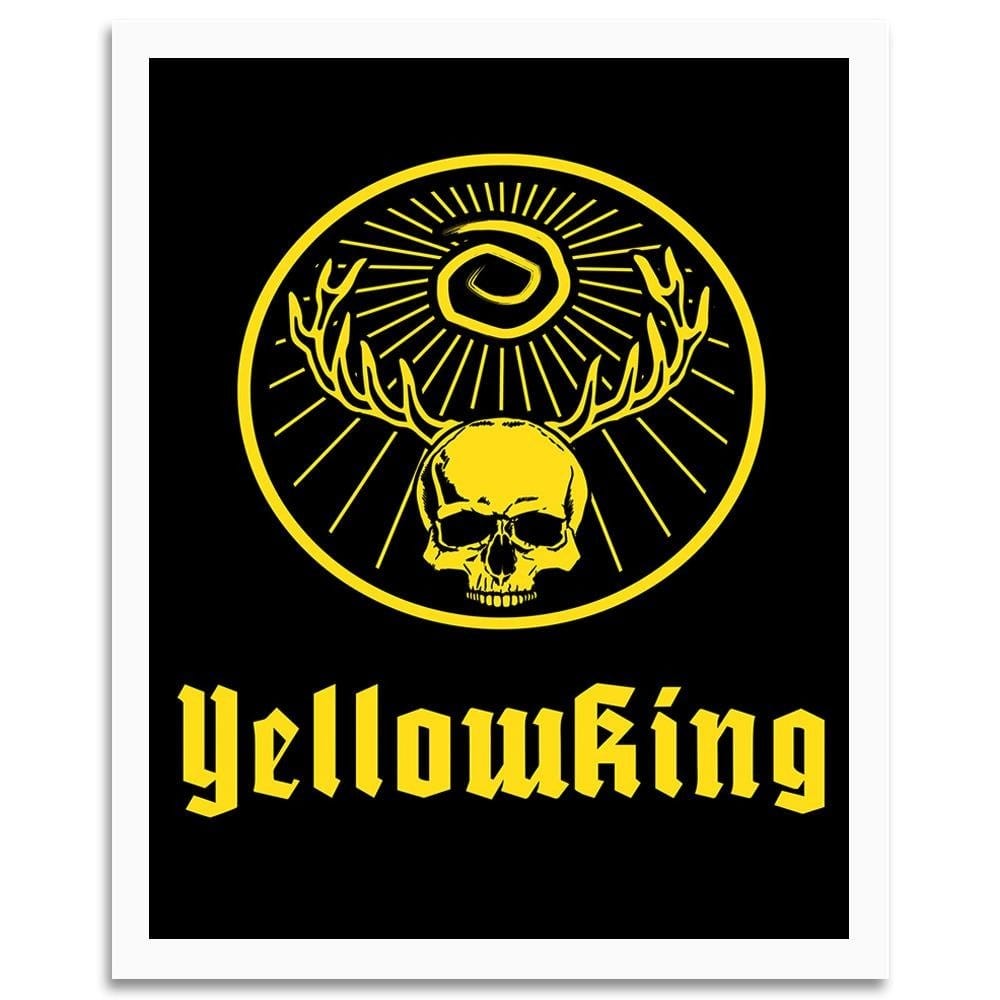 Glezna baltā rāmī - Yellow King Yellow Home Trends DECO
