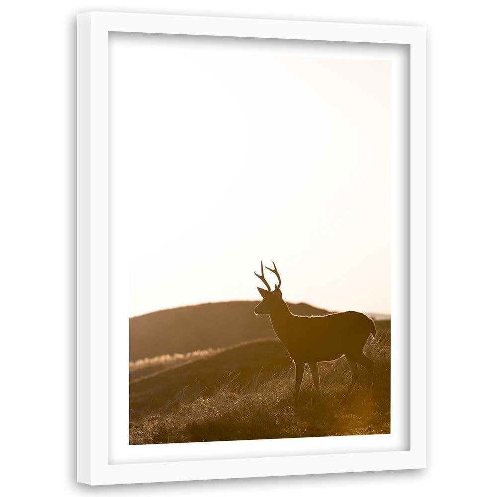 Glezna baltā rāmī - Young Deer Home Trends DECO