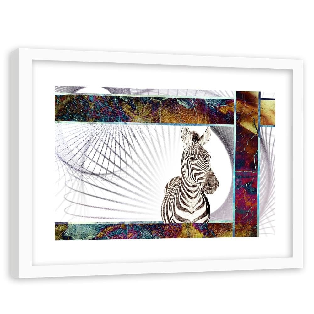 Glezna baltā rāmī - Zebra Home Trends DECO