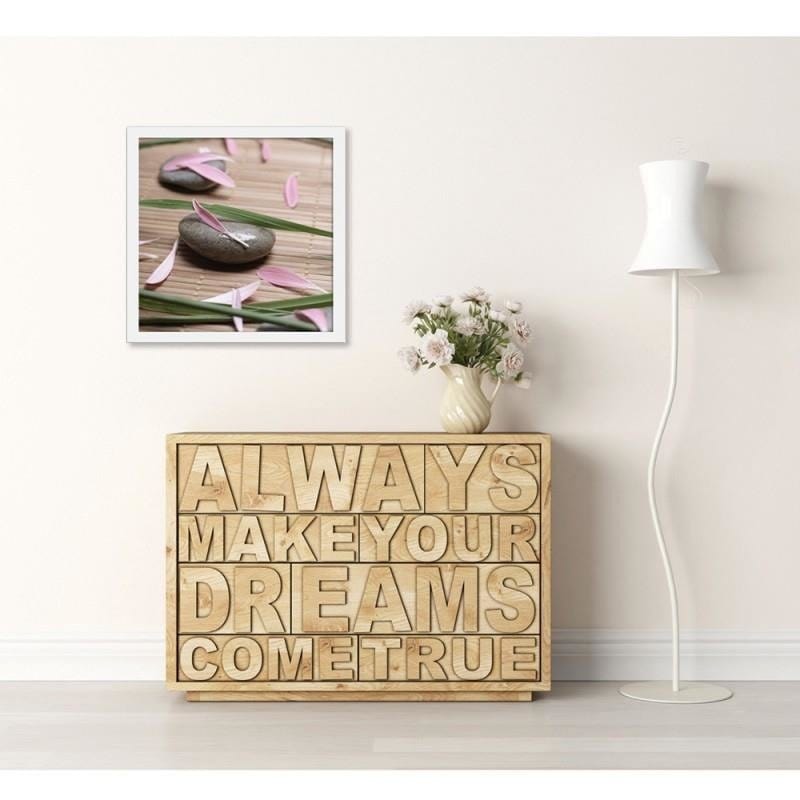 Glezna baltā rāmī - Zen flower petals Home Trends DECO