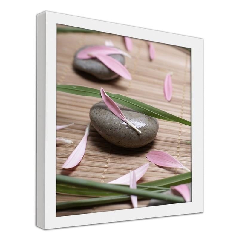 Glezna baltā rāmī - Zen flower petals Home Trends DECO