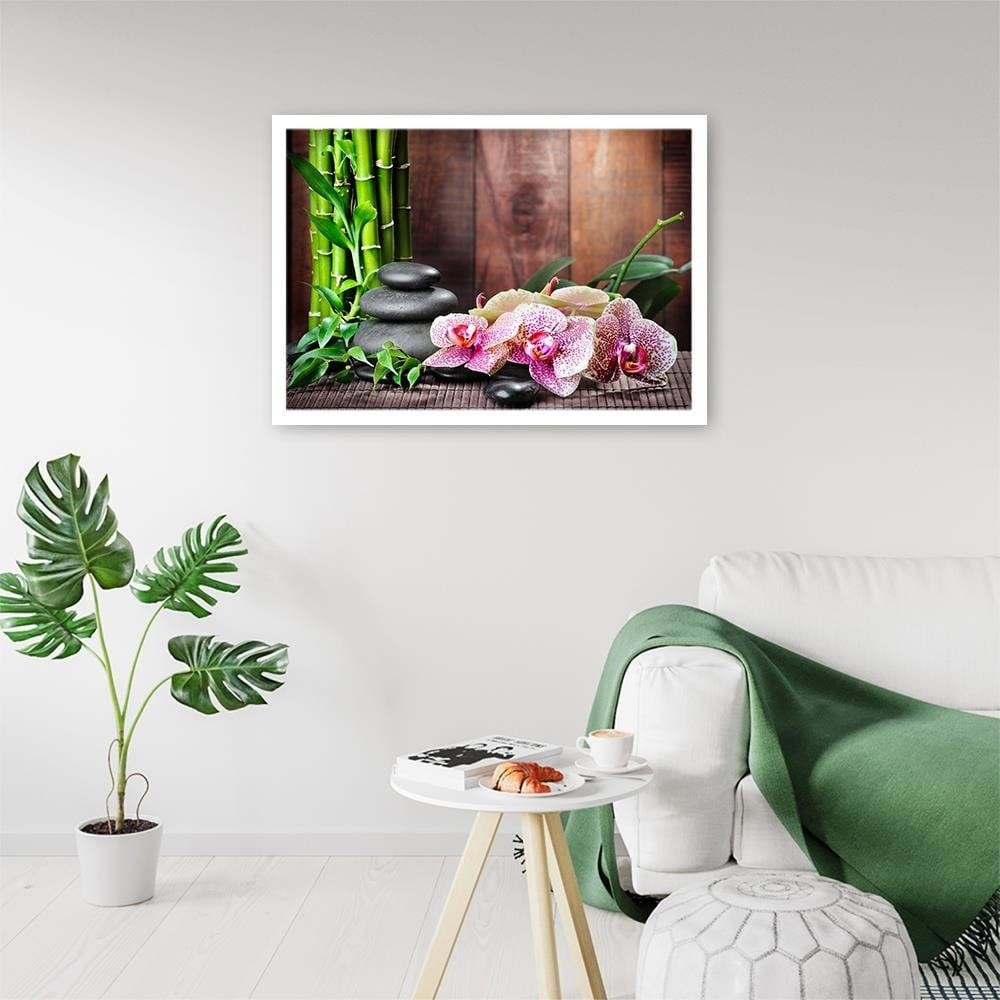 Glezna baltā rāmī - Zen Motif Home Trends DECO