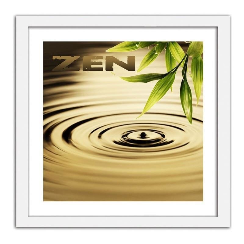 Glezna baltā rāmī - Zen - the element of water Home Trends DECO