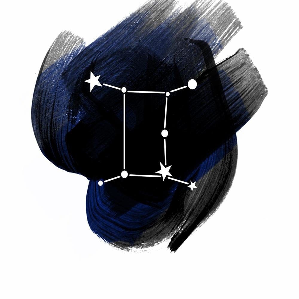 Glezna baltā rāmī - Zodiac Sign Gemini Home Trends DECO