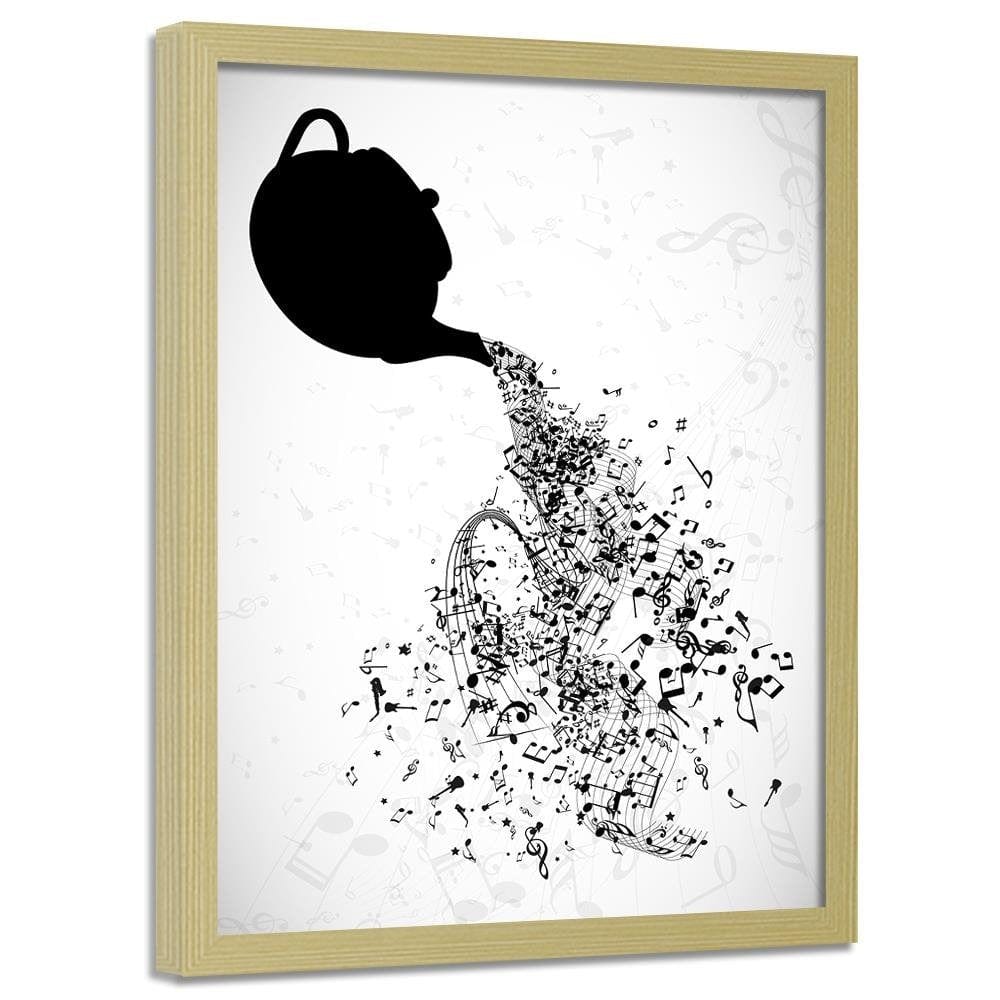 Glezna bēšā rāmī - Abstract Image Black And White Home Trends DECO