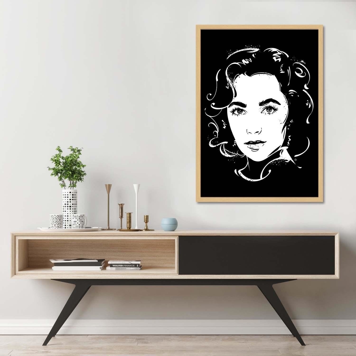 Glezna bēšā rāmī - Actress Image Black And White Home Trends DECO