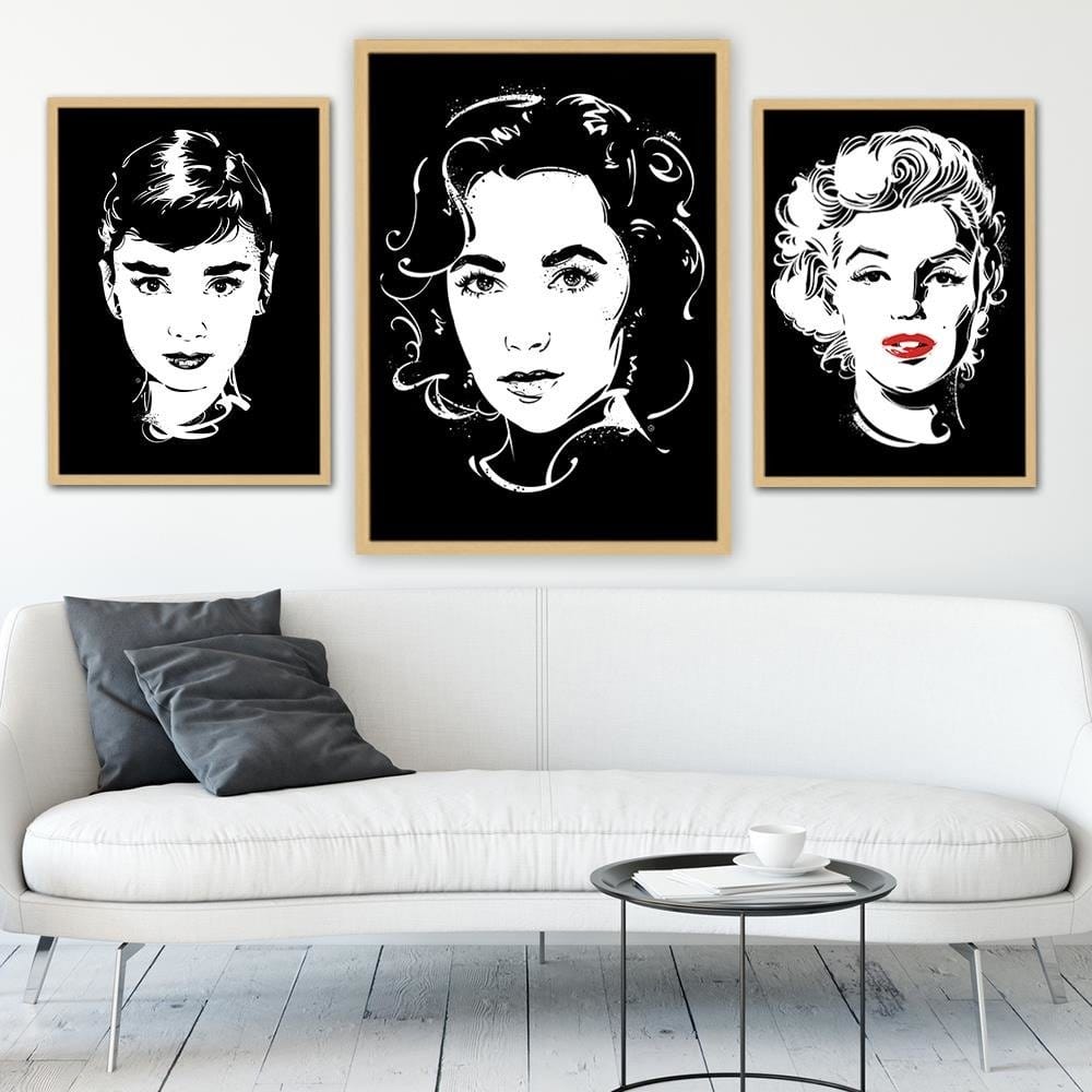Glezna bēšā rāmī - Actress Image Black And White Home Trends DECO