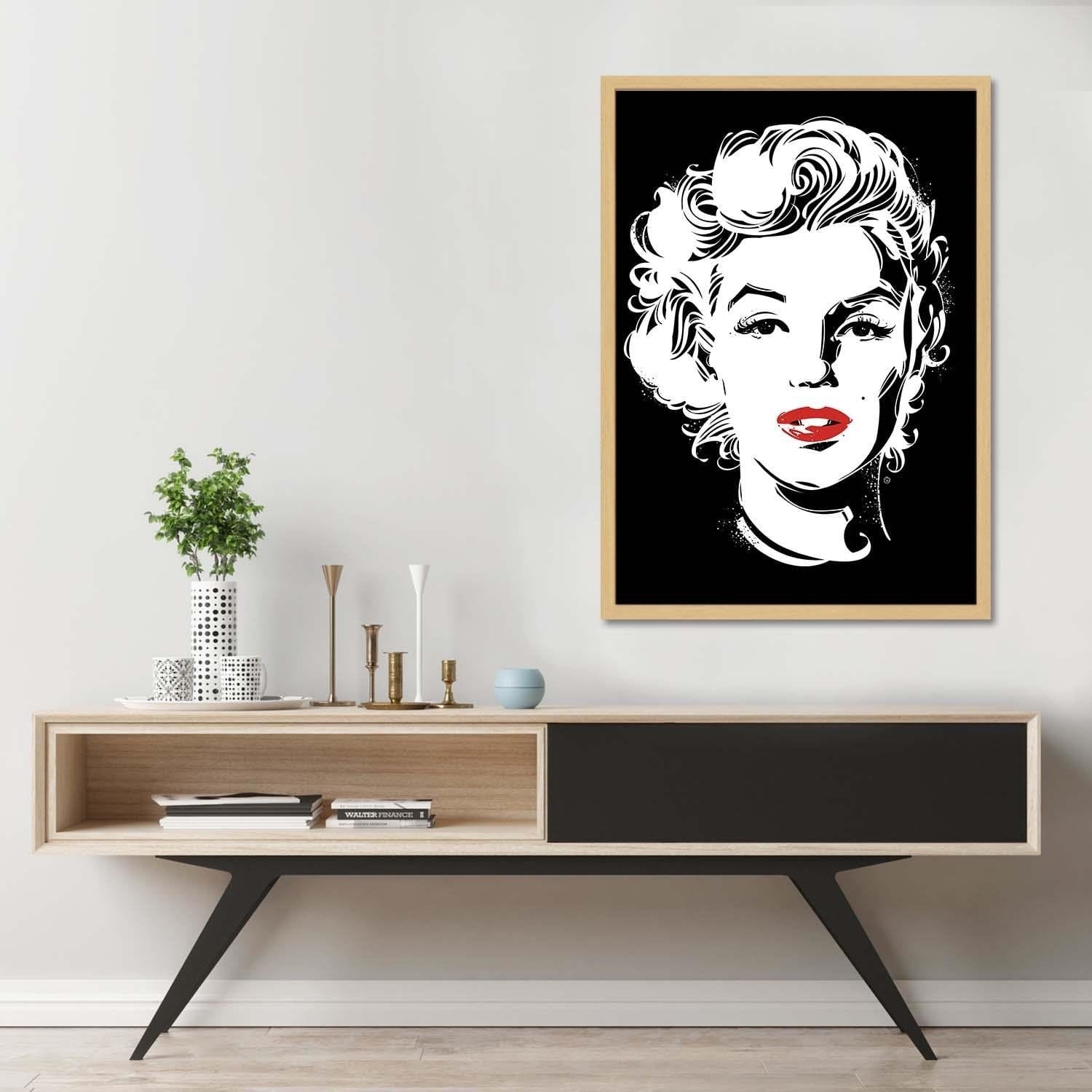 Glezna bēšā rāmī - American Actress Black And White Home Trends DECO