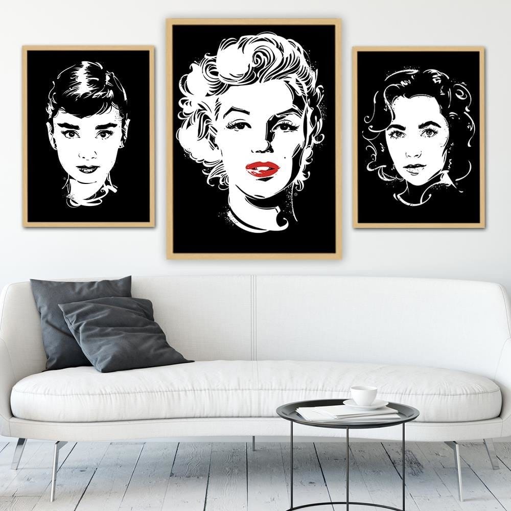 Glezna bēšā rāmī - American Actress Black And White Home Trends DECO