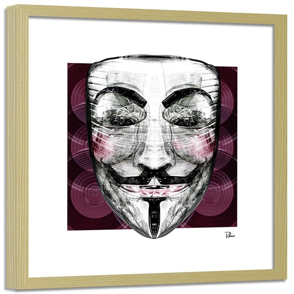 Glezna bēšā rāmī - Anonymous Mask Home Trends DECO