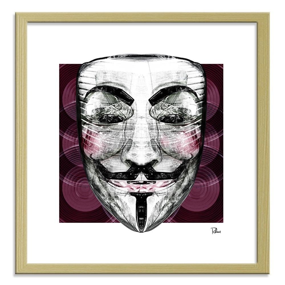 Glezna bēšā rāmī - Anonymous Mask Home Trends DECO