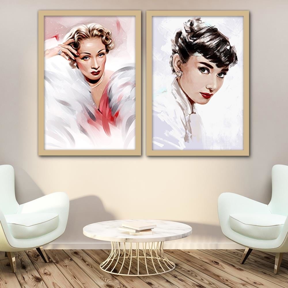 Glezna bēšā rāmī - Audrey Home Trends DECO