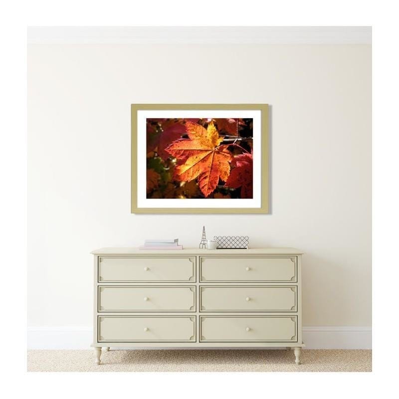 Glezna bēšā rāmī - Autumn leaf Home Trends DECO