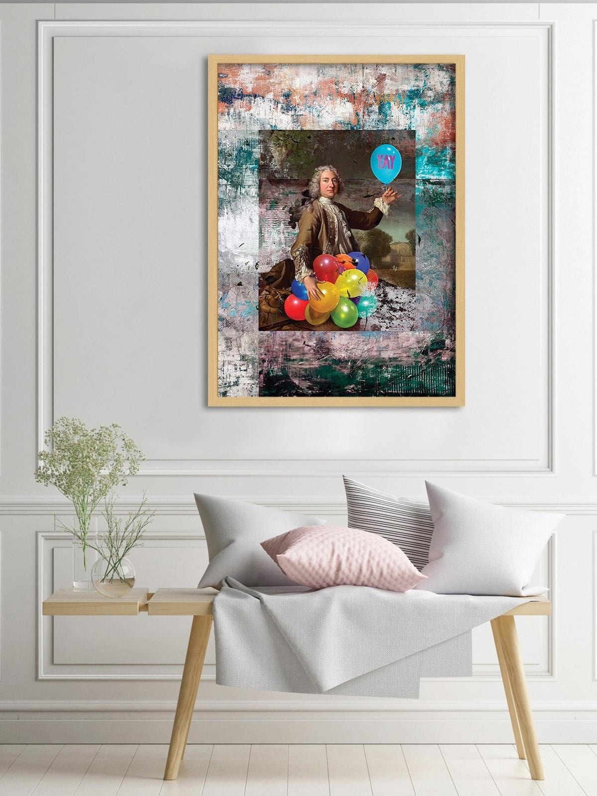 Glezna bēšā rāmī - Baroque Rococo Balloons Home Trends DECO