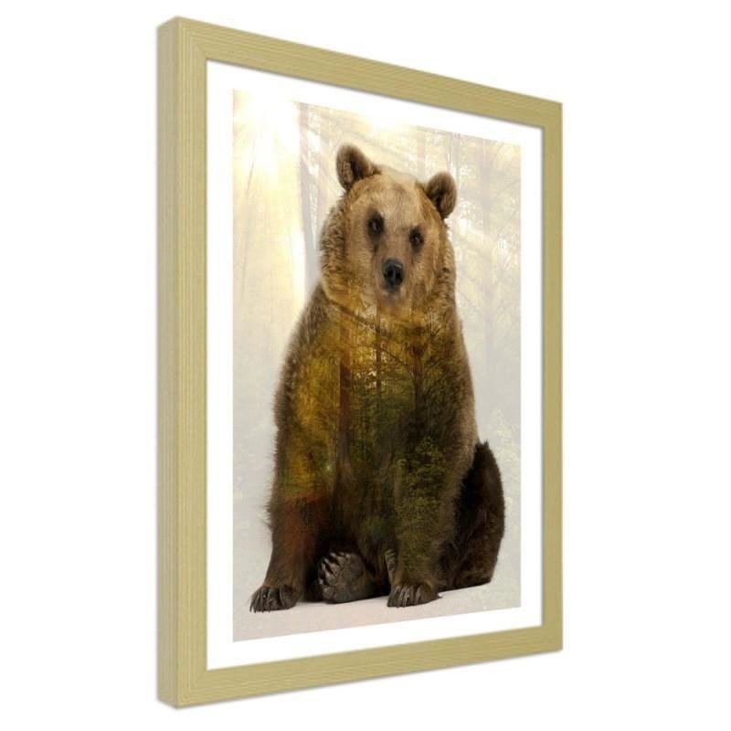 Glezna bēšā rāmī - Bear Home Trends DECO