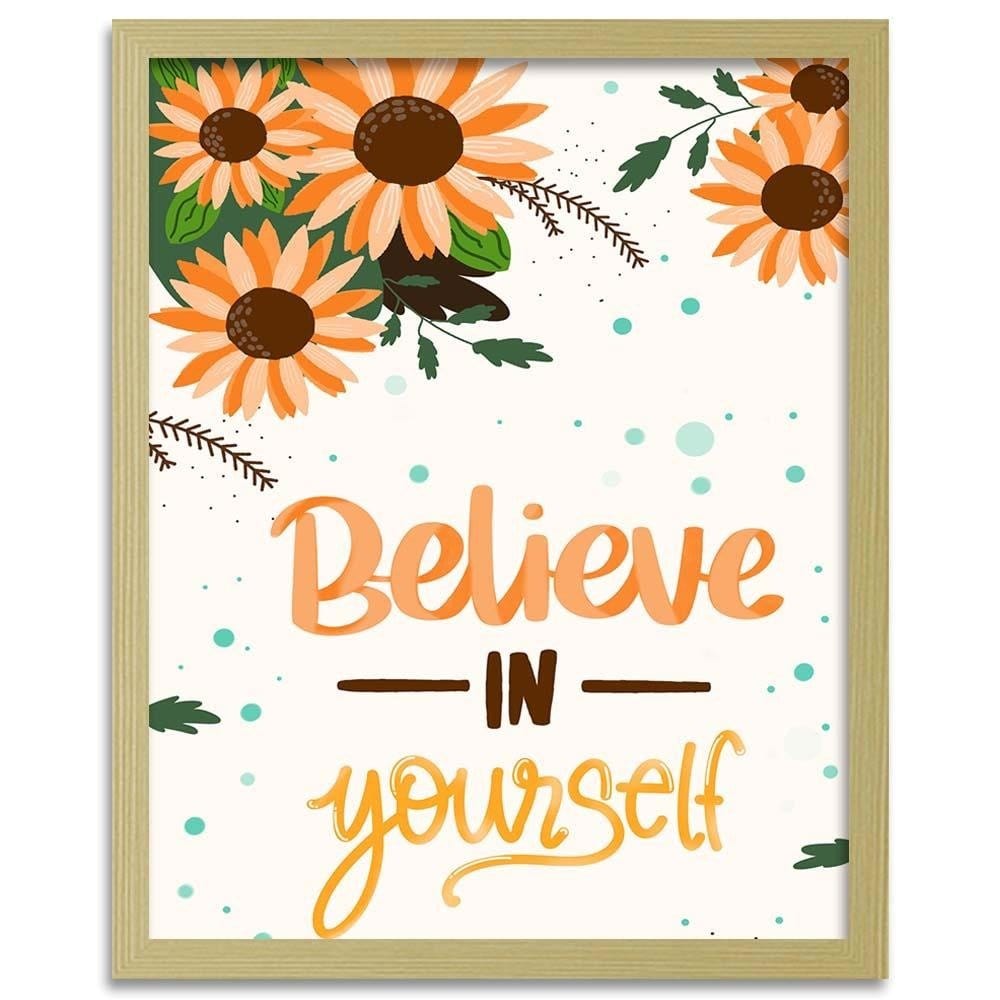 Glezna bēšā rāmī - Believe In Yourself Home Trends DECO