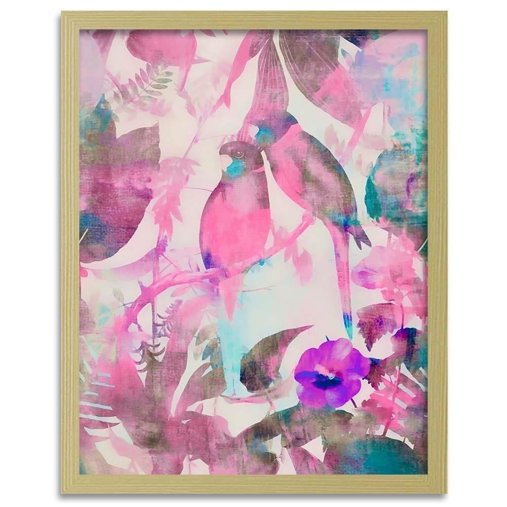 Glezna bēšā rāmī - Bird Courtship Home Trends DECO