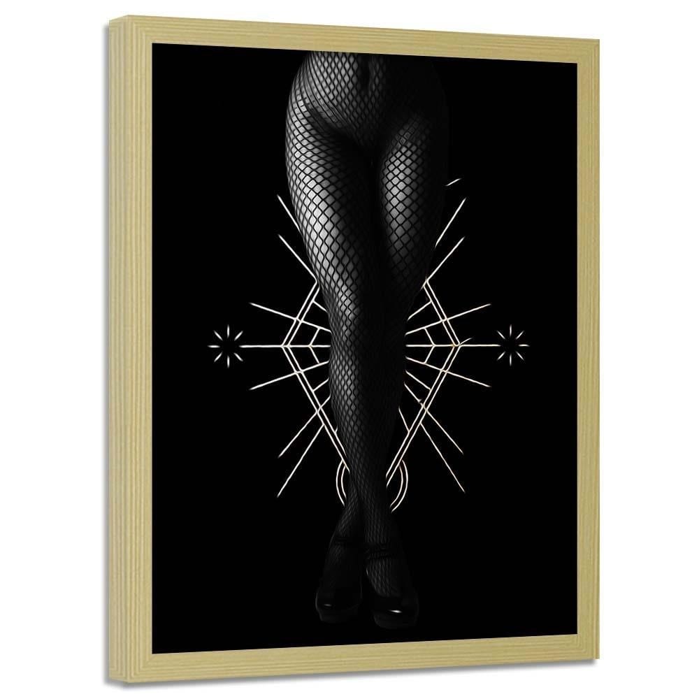 Glezna bēšā rāmī - Black Stockings Home Trends DECO