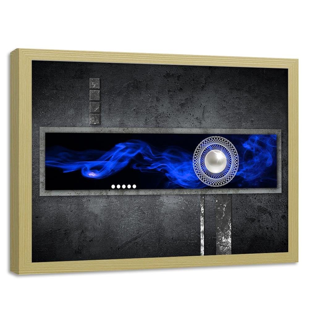 Glezna bēšā rāmī - Blue Abstraction Home Trends DECO