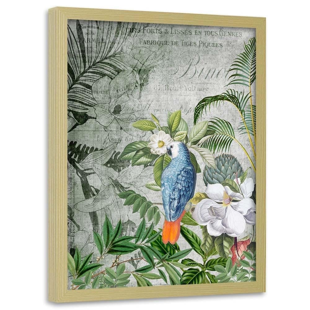 Glezna bēšā rāmī - Blue Parrot Home Trends DECO