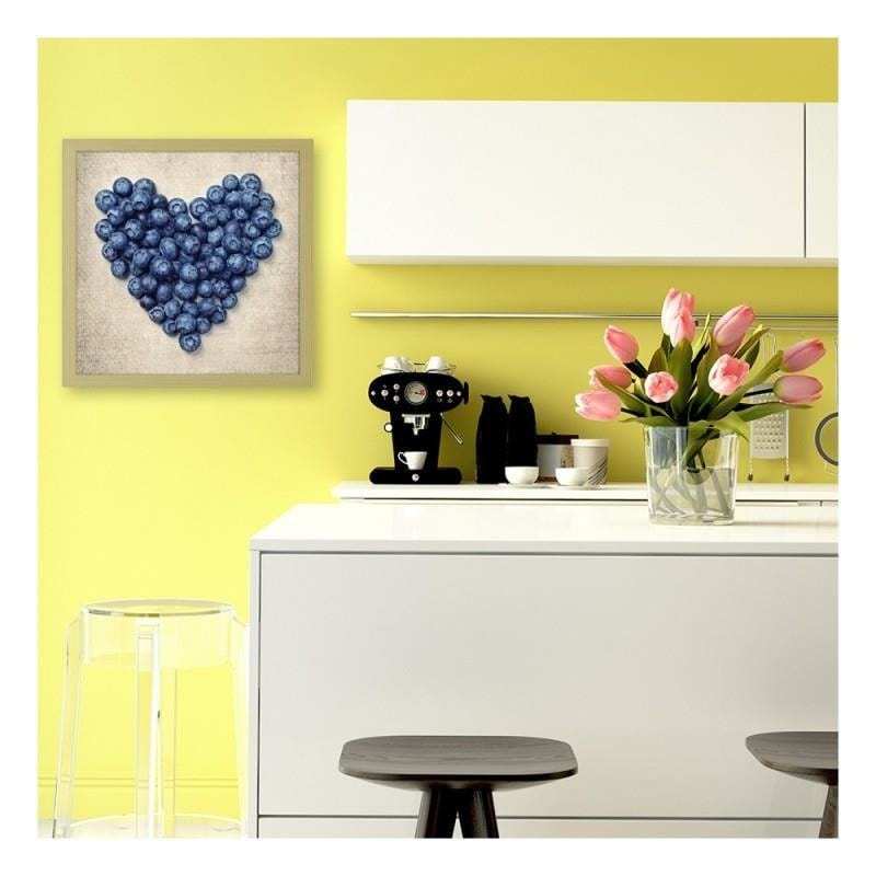 Glezna bēšā rāmī - Blueberry heart Home Trends DECO
