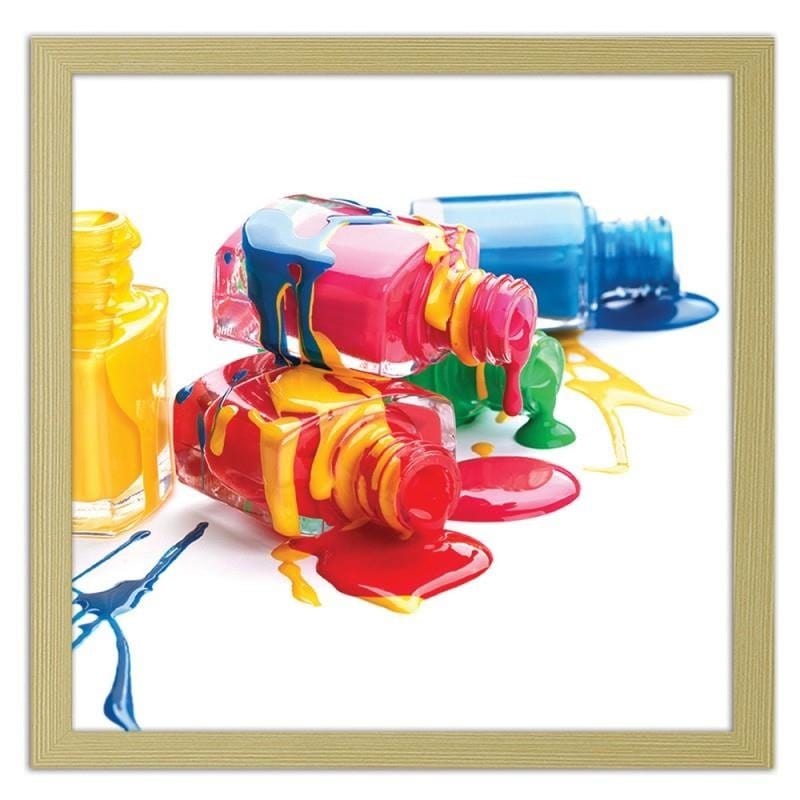 Glezna bēšā rāmī - Bottles with spilled varnish Home Trends DECO