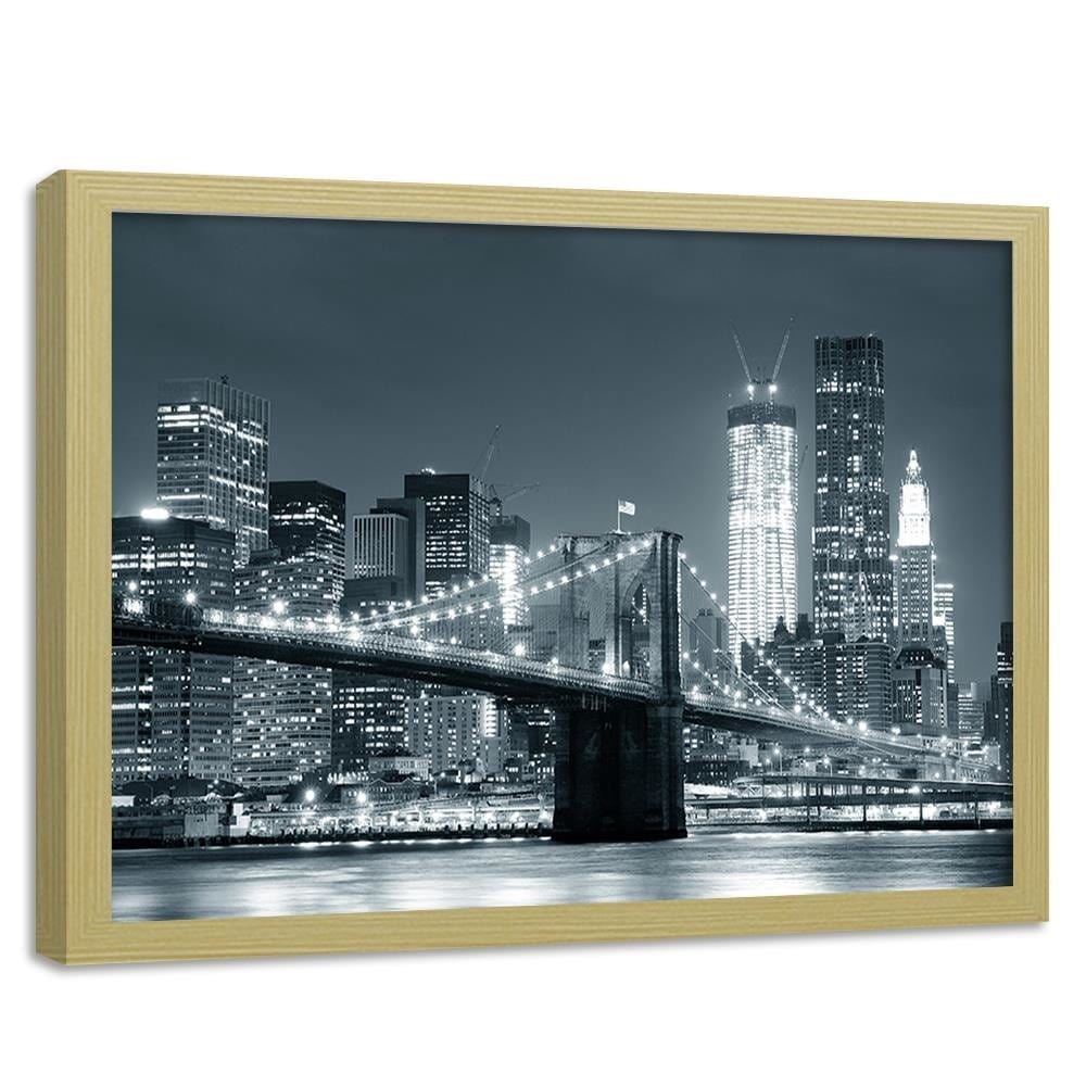 Glezna bēšā rāmī - Bridge And The City Home Trends DECO