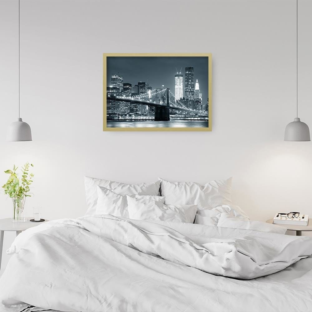 Glezna bēšā rāmī - Bridge And The City Home Trends DECO