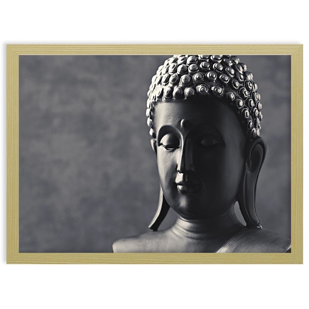 Glezna bēšā rāmī - Buddha Statue Home Trends DECO