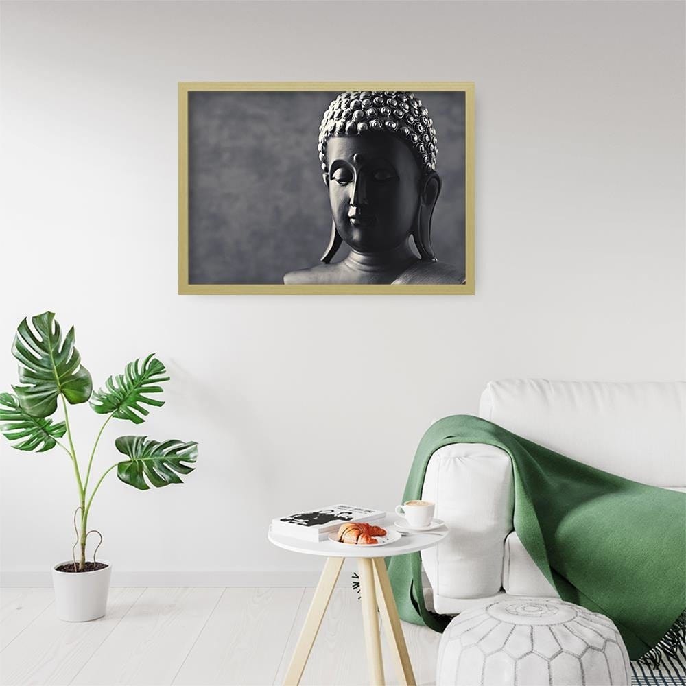 Glezna bēšā rāmī - Buddha Statue Home Trends DECO