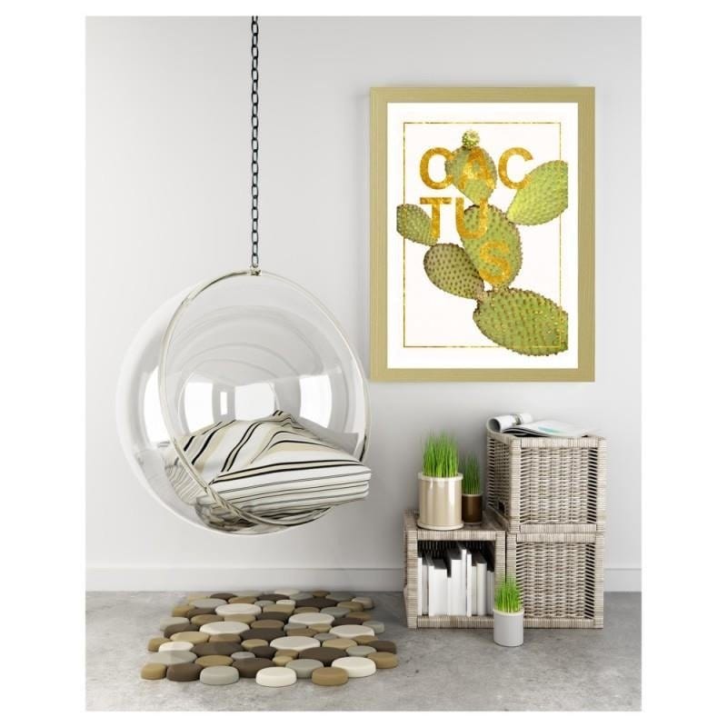 Glezna bēšā rāmī - Cactus 3 Home Trends DECO