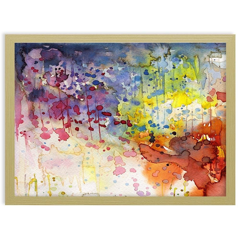 Glezna bēšā rāmī - Colourful Abstraction Home Trends DECO