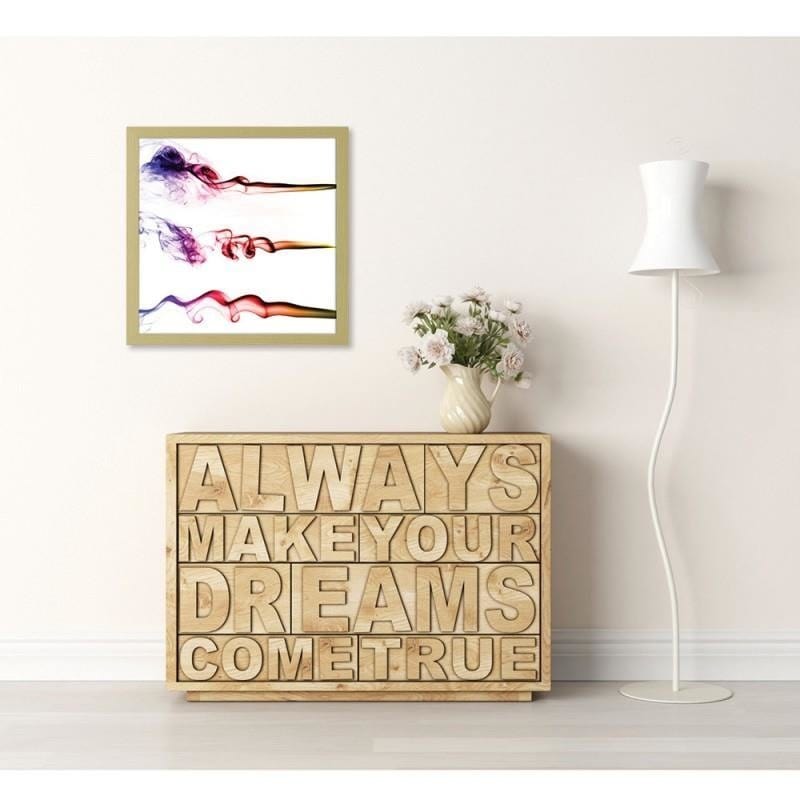 Glezna bēšā rāmī - Colourful smoke Home Trends DECO