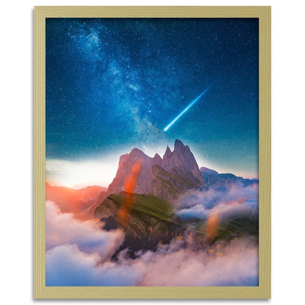 Glezna bēšā rāmī - Comet Over The Mountains Home Trends DECO