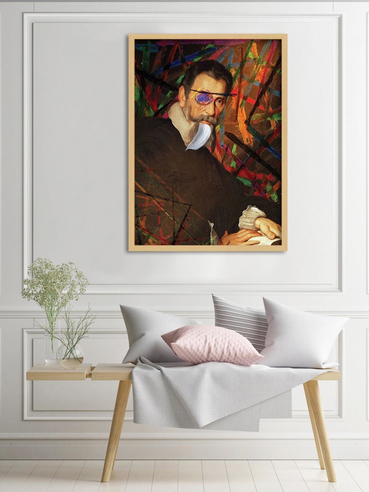 Glezna bēšā rāmī - Composer Portrait Image Home Trends DECO