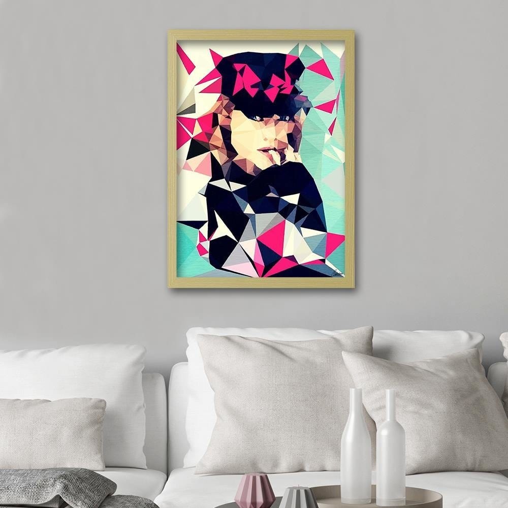 Glezna bēšā rāmī - Coquettish Woman Home Trends DECO
