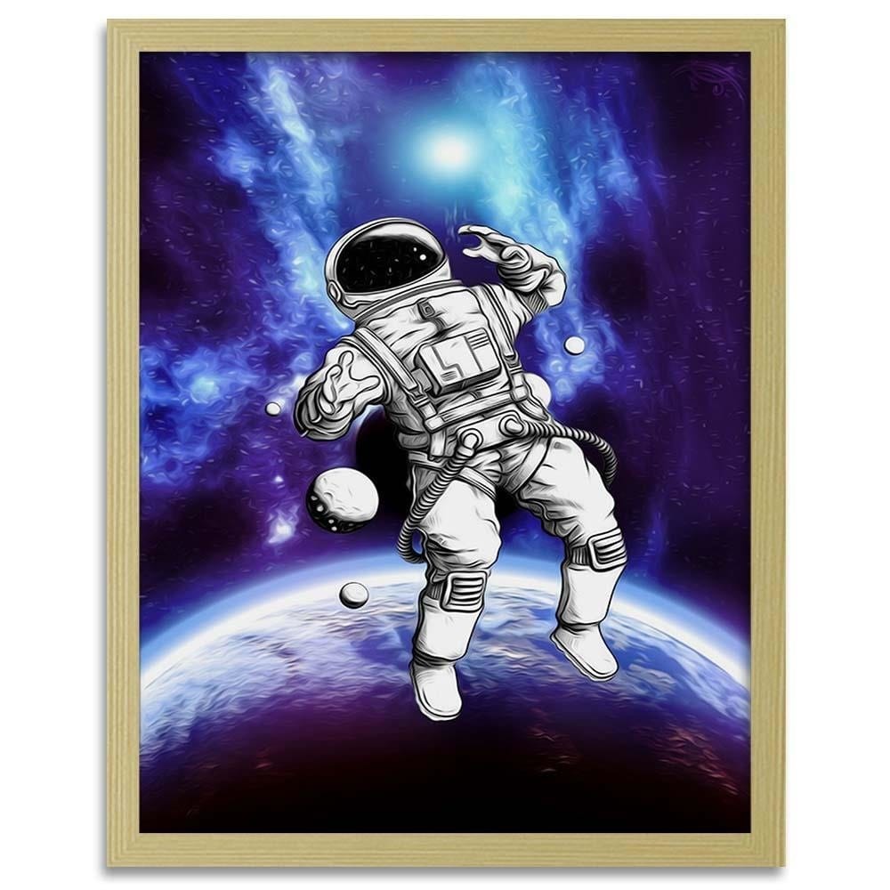 Glezna bēšā rāmī - Cosmonaut In The Space Home Trends DECO
