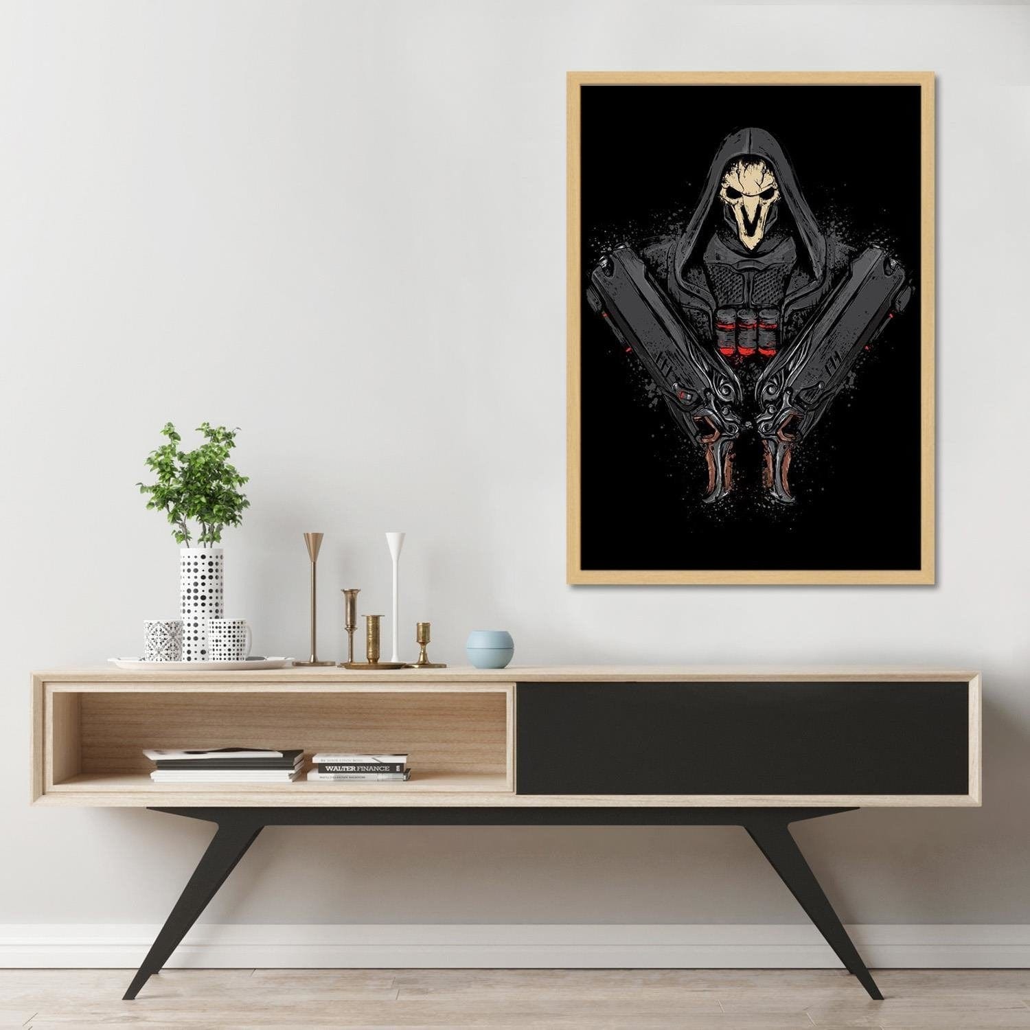 Glezna bēšā rāmī - Death Comes Black Home Trends DECO
