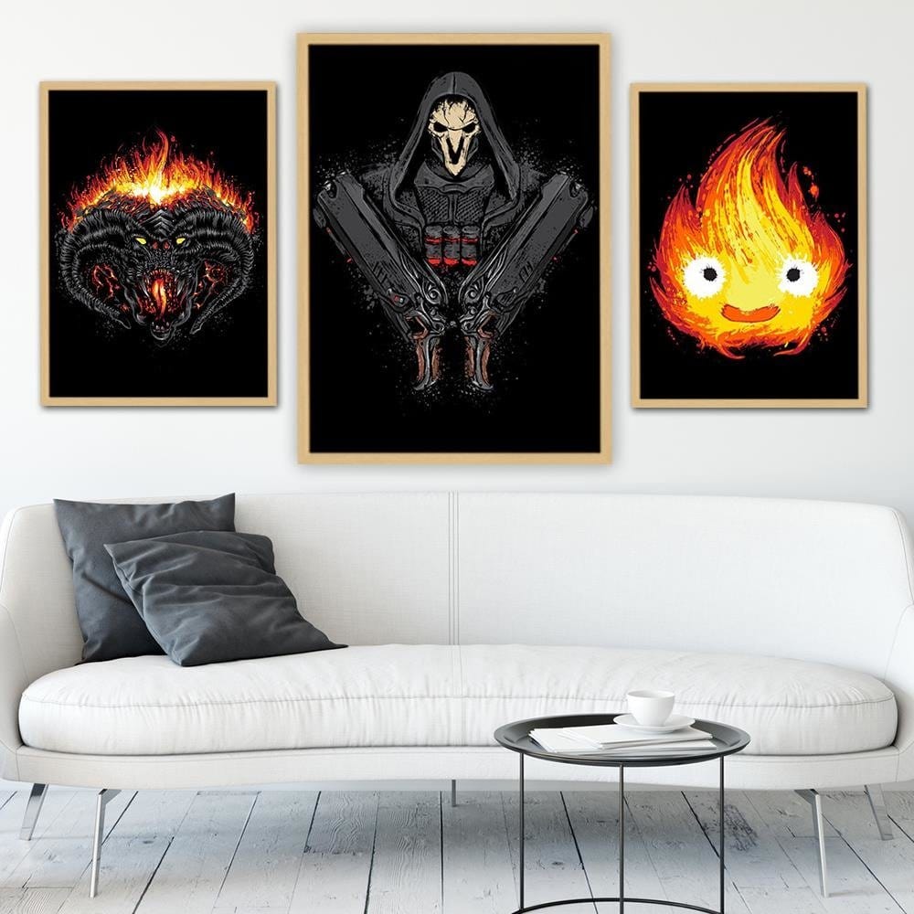 Glezna bēšā rāmī - Death Comes Black Home Trends DECO
