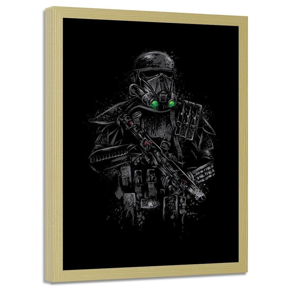 Glezna bēšā rāmī - Death Trooper Black Home Trends DECO