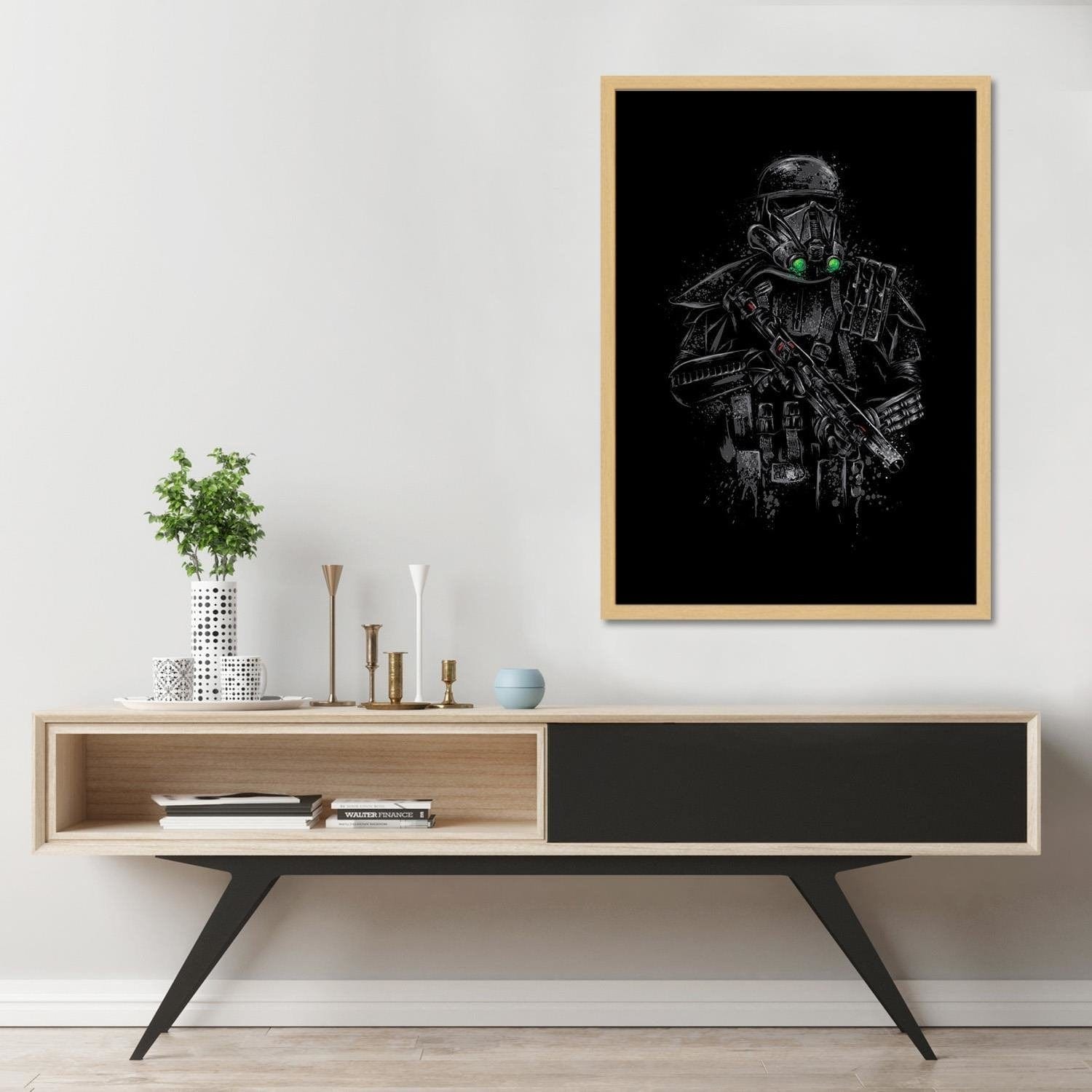 Glezna bēšā rāmī - Death Trooper Black Home Trends DECO