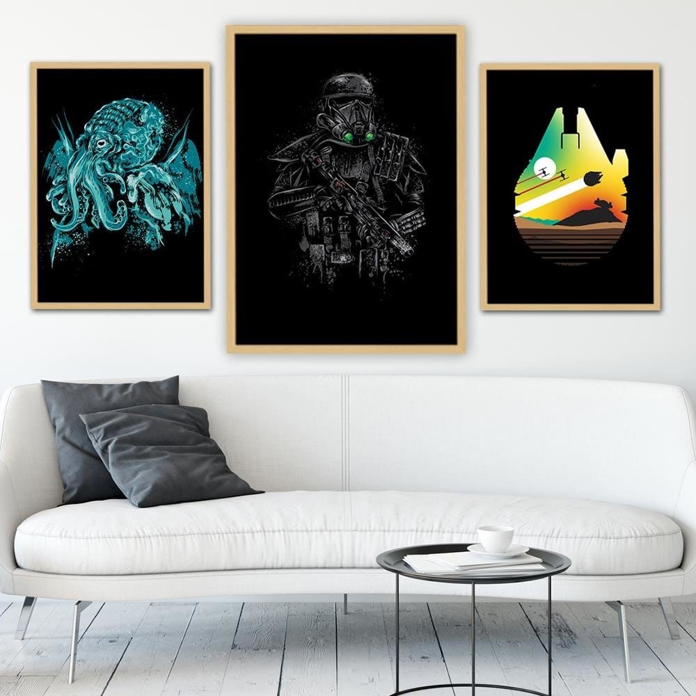 Glezna bēšā rāmī - Death Trooper Black Home Trends DECO